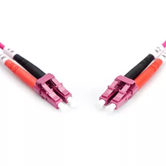 DIGITUS Fiber Optic Patch Cord, LC to LC, Multimode OM4 - 50/125 µ, Duplex Length 10m