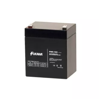 FUKAWA akumulátor FW 5-12 U (12V; 5Ah; faston F2-6,3mm; životnosť 5 rokov)