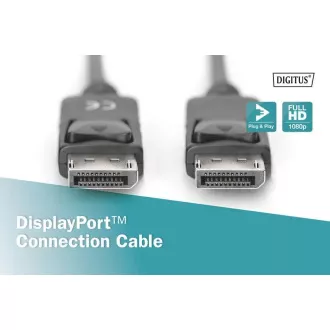 Digitus DisplayPort 1.1a. pripojovací kábel 1 m, CU, AWG28, 2x tienený