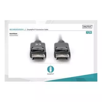 Digitus DisplayPort 1.1a. pripojovací kábel 1 m, CU, AWG28, 2x tienený