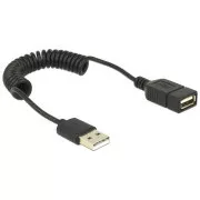 Delock kábel USB 2.0, predlžovací, samec/samica, krútený kábel