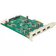 Delock PCI Express Card x4 > 4 x externý USB 3.0, (Quad Channel)