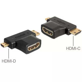 Delock adaptér HDMI-A samica > HDMI-C + HDMI-D samec