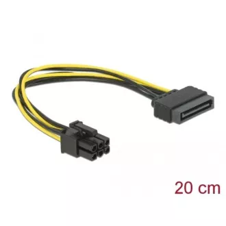 Delock napájací kábel SATA 15 pin na 6 pin PCI Express