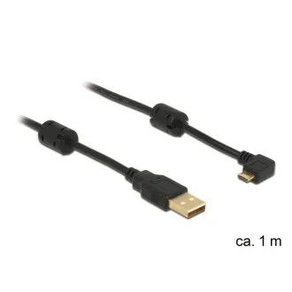 Delock kábel USB 2.0 A samec > USB micro B samec, pravouhlý 270 °, 1m