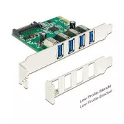 Delock PCI Express Karta > 4 x USB 3.0 + low profile