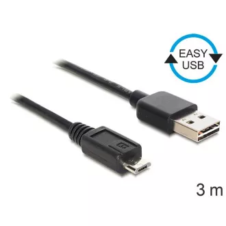 Delock kábel EASY-USB 2.0-A samec > USB 2.0 micro-B samec 3 m