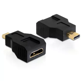 Delock adaptér HDMI mini C samica > HDMI micro D samec