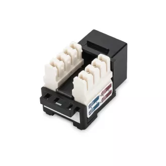 Digitus CAT 6 Keystone Jack, netienený RJ45 na LSA, farba čierna Digitus CAT 6 Keystone Jack, netienený RJ45 na LSA, farba čierna