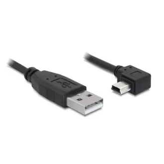 Delock kábel USB 2.0 A-samec > USB mini-B 5-pin samec pravouhlý, 1 metra