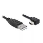 Delock kábel USB 2.0 A-samec > USB mini-B 5-pin samec pravoúhly, 2 metre