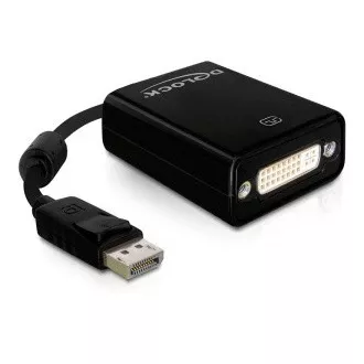 Delock adaptér DisplayPort (samec) na DVI 24+5 (samica), čierny Delock adaptér DisplayPort (samec) na DVI 24+5 (samica), čierny