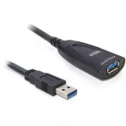 Delock USB 3.0 predlžovací kábel A/A, samec/samica, dĺžka 5m s aktívnym zosilnením