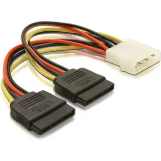Delock Adaptér napájania z Molex 4-pin na 2x SATA 15-pin