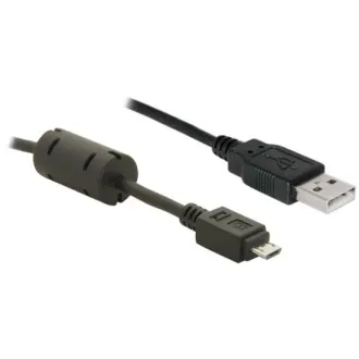 Delock kábel USB 2.0 A samec > micro-USB B samec, ferit, 2 m