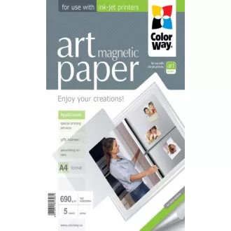 COLORWAY fotopapier/ ART glossy "magnetic" 690g/m2, A4 / 5kusov COLORWAY fotopapier/ ART glossy "magnetic" 690g/m2, A4 / 5kusov