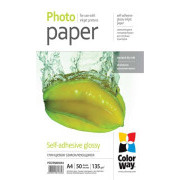 COLORWAY fotopapier/ glossy samolepiace 135g/m2, A4/ 50 kusov
