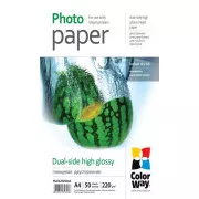 COLORWAY fotopapier/ dual-side high glossy 220g/m2, A4/ 50 kusov