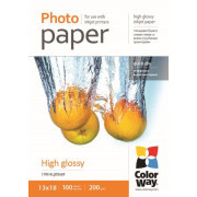 COLORWAY fotopapier / high glossy 200g / m2, 13x18 / 100 kusov