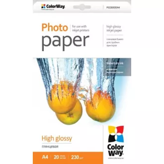 COLORWAY fotopapier/ high glossy 230g/m2, A4/ 20 kusov COLORWAY fotopapier/ high glossy 230g/m2, A4/ 20 kusov