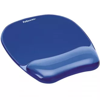 Fellowes podložka pod myš a zápästie CRYSTAL gélová modrá