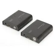 DIGITUS HDMI KVM Extender, 120 m, Full HD, 1080p cez sieťový kábel (Cat 5, 5E, 6),