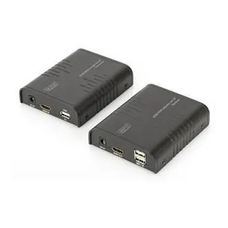 DIGITUS HDMI KVM Extender, 120 m, Full HD, 1080p cez sieťový kábel (Cat 5, 5E, 6),