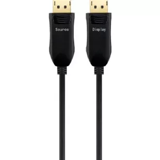 PremiumCord Optický DisplayPort 1.3/1.4 prípojný kábel M/M, pozlátené konekt. 30m