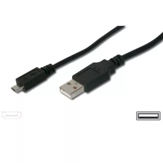PremiumCord Kábel micro USB 2.0, AB 0,75 m kábel navrhnutý pre rýchle nabíjanie PremiumCord Kábel micro USB 2.0, AB 0,75 m kábel navrhnutý pre rýchle nabíjanie