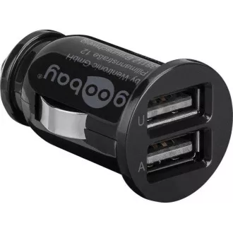 goobay Napájací 12V autoadaptér na 2x USB 2,1A čierny