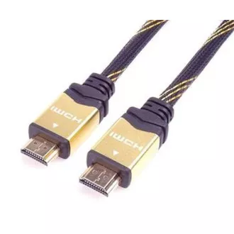 PremiumCord HDMI 2.0 High Speed + Ethernet kábel HQ, pozlátené konektory, 0,5m