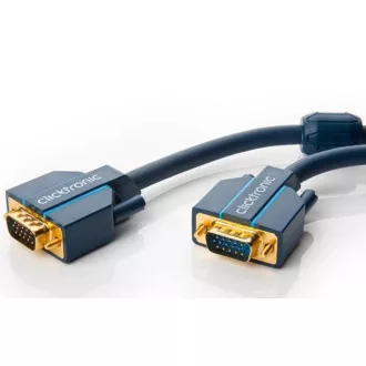 ClickTronic Kábel na monitor HQ OFC (Coax) SVGA MD15HD-MD15HD s ferritmi, 7,5m