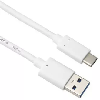 PremiumCord kábel USB-C - USB 3.0 A (USB 3.1 generation 2, 3A, 10Gbit/s) 0,5m biela
