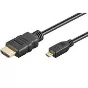 PremiumCord 4K Kábel HDMI A - HDMI micro D, 3m