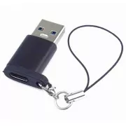 PremiumCord Adaptér USB3.0 A male - USB-C Female, čierny s očkom na zavesenie