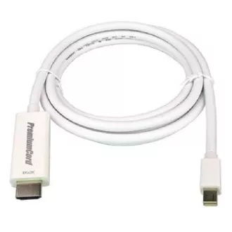 PremiumCord mini DisplayPort 1.2 na HDMI 2.0 kábel pre rozlíšenie 4Kx2K@60Hz, 1m PremiumCord mini DisplayPort 1.2 na HDMI 2.0 kábel pre rozlíšenie 4Kx2K@60Hz, 1m