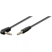 PremiumCord Kábel Jack 3.5mm - 3,5 mm konektor 90 ° M / M 1,5 m