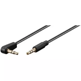 PremiumCord Kábel Jack 3.5mm - 3,5 mm konektor 90 ° M / M 1,5 m