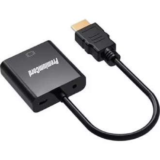 PremiumCord Prevodník HDMI na VGA so zvukom 3,5mm stereo jack - čierny