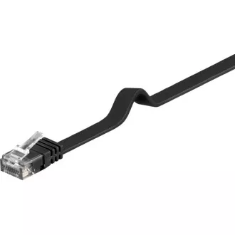 PremiumCord Plochý patch kábel UTP RJ45-RJ45 CAT6 0.5m čierna