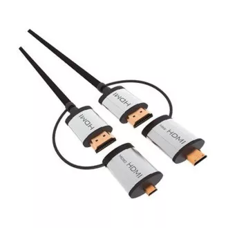 PLATINET OMEGA kábel HDMI v1.4 čierny 1,5m + adaptér na miniHDMI a microHDMI PLATINET OMEGA kábel HDMI v1.4 čierny 1,5m + adaptér na miniHDMI a microHDMI