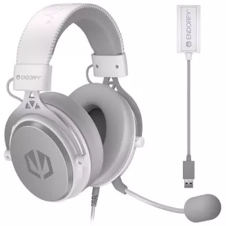Endorfy headset VIRO Plus USB OWH / drôtový / s odnímateľným mikrofónom / USB / biely