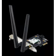 ASUS PCE-AXE5400, WiFi 6E PCI-E adaptér s 2 externými anténami. Podpora pásma 6 GHz, 160 MHz, Bluetooth 5.2