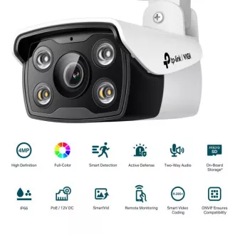 TP-Link VIGI C340(6mm) VIGI 4MPx vonkajšia bullet sieťová kamera s plnofarebným nočným videním