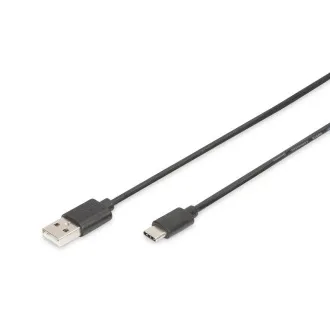 Digitus Pripojovací kábel USB C na A 1,0 m, 3A, 480 MB, verzia 2.0