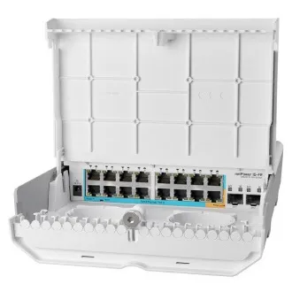 MikroTik CRS318-1Fi-15Fr-2S-OUT - netPower 15FR reverzný POE switch