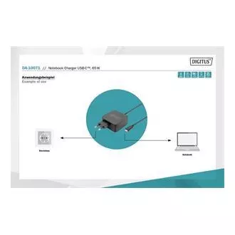 DIGITUS Nabíjačka pre notebooky USB-C Napájanie 65W PD3.0 DIGITUS Nabíjačka pre notebooky USB-C Napájanie 65W PD3.0