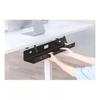DIGITUS Lišta na vedenie káblov pod stolom, čierna