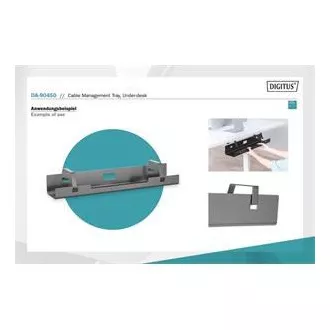 DIGITUS Lišta na vedenie káblov pod stolom, čierna