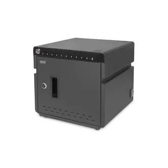 DIGITUS mobilná stolná nabíjacia skrinka pre tablety do 14 palcov, 10 zariadení. UV-C, USB-C ( až 20W na zariadení